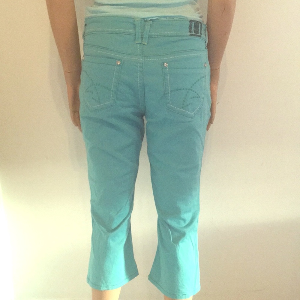 Great Hydraulic Turquoise Jean Capri's